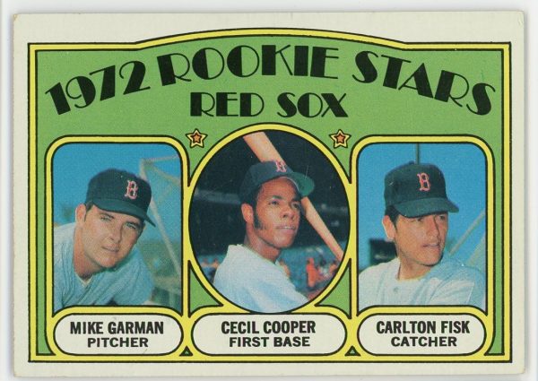 Carlton Fisk Red Sox (HOF), Cecil Cooper 1972 Topps Rookie Card #79