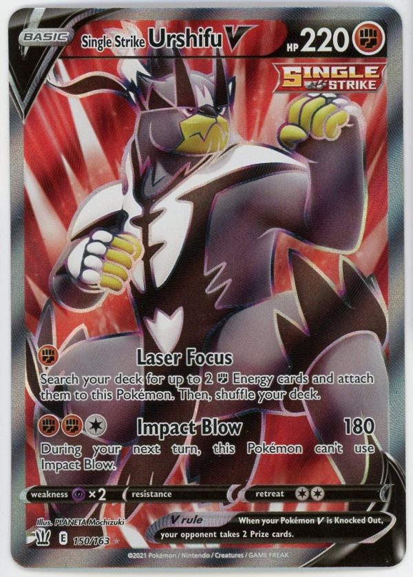 Single Strike Urshifu V Pokemon Battle Styles Full Art 150/163