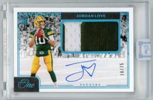 Jordon Love Packers Panini 2020-21 Autographed One Rookie Card#4 10/75