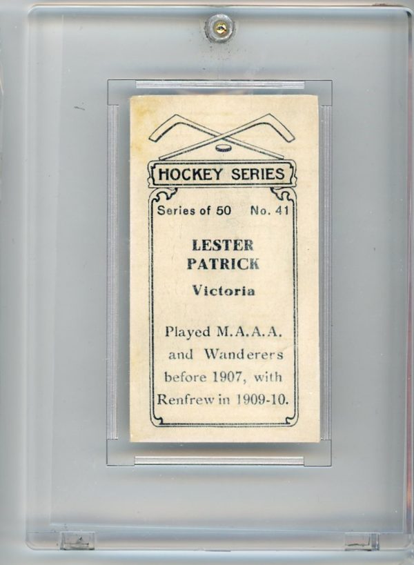 Lester Patrick Victoria Cougars 1909-10 Vintage Hockey Series Card#41/50