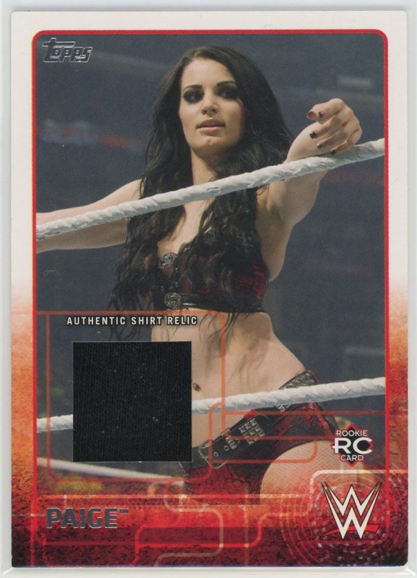 Paige WWE DIVA 2015 Topps Shirt Relic RC Rookie Card