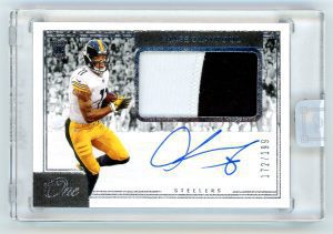 Chase Claypool Steelers Panini One 2020 Autograph Jersey Rookie Card #20 172/199