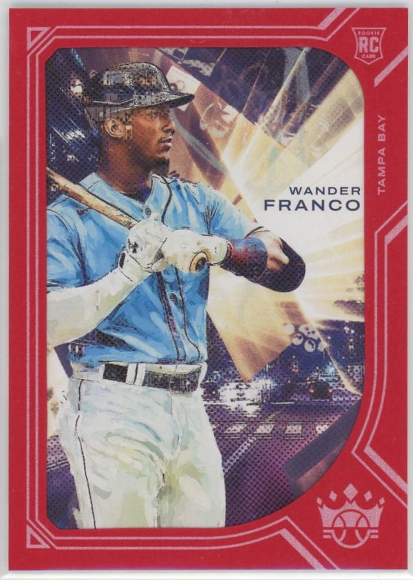 Wander Franco Rays 2022 Diamond Kings Red Frame Parallel RC Rookie Card #95