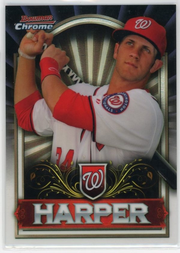 Bryce Harper Nationals 2011 Bowman Chrome Retail Exclusive Silver Rookie Card #BCE1