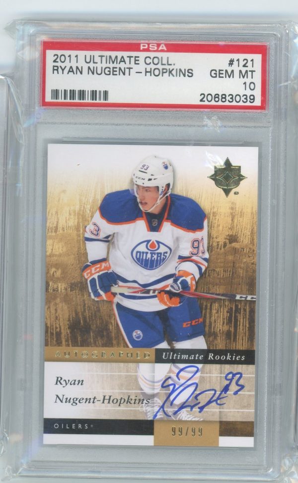 Ryan Nugent-Hopkins Oilers UD 2011-12 Autographed Ultimate Rookies Card#121 99/99 PSA 10