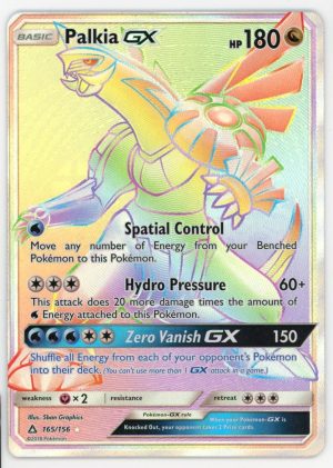 Pokemon Palkia GX 165/156 Ultra Prism Rainbow Secret Rare Full Art NM