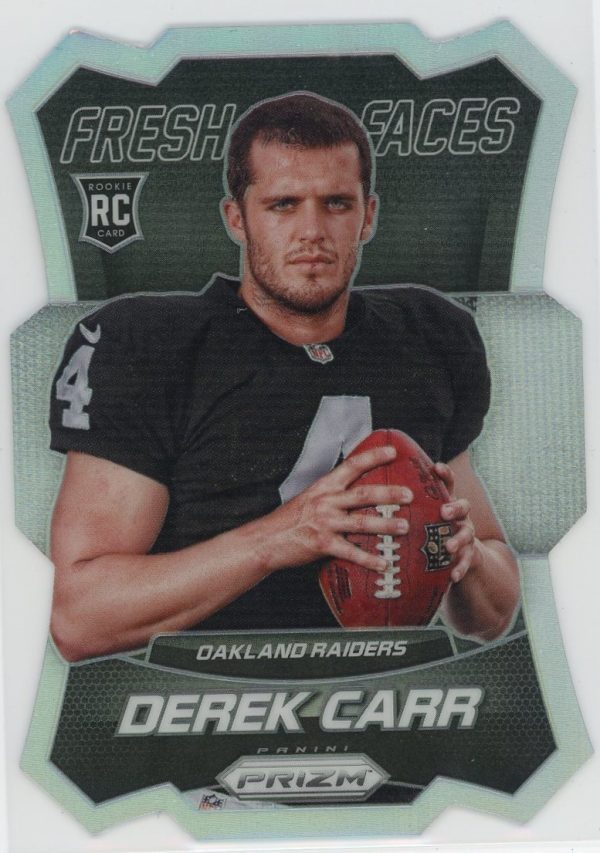 Derek Carr Raiders 2014 Panini Prizm Fresh Faces Rookie Die Cut Card #FF7
