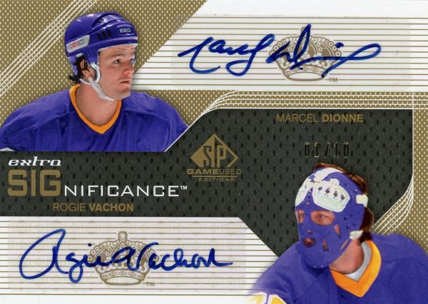 Marcel Dionne Rogie Vachon Kings UD 2007-08 Extra Significance SP Game Used Edition Autographed Card #XS-DV 01/10