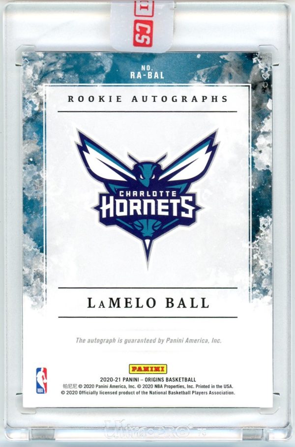 Lamelo Ball 2020-21 Panini Origins Basketball Base Rookie Auto RA-BAL