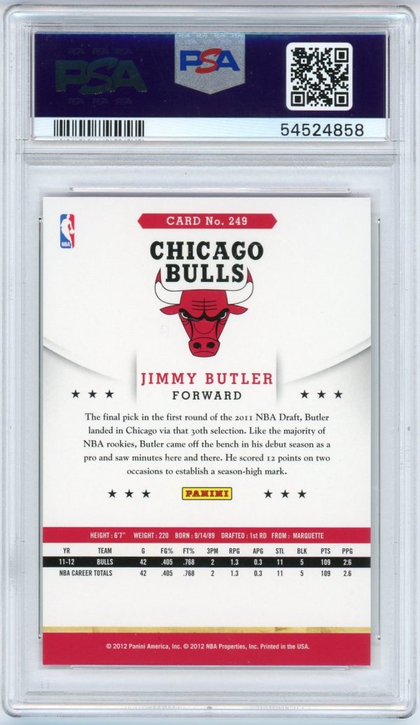 Jimmy Butler 2012 Panini Hopps Rookie Card #249 PSA 9