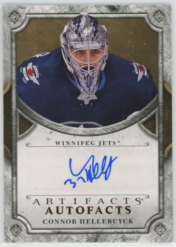 Connor Hellebuyck Jets 2018-19 UD Artifacts Auto Card #A-CH