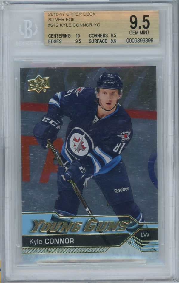 2016-17 Kyle Conner Jets UD Silver Foil Young Guns BGS 9.5 Rookie Card #212