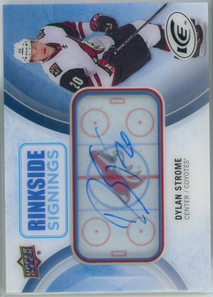 2016-17 Dylan Strome Coyotes UD Ice Rinkside Signings Auto Rookie Card #RS-ST