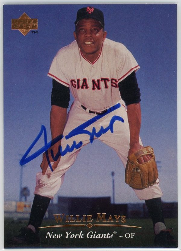 Willie Mays Giants 1994 UD Auto Buyback w/COA Card #AC-2