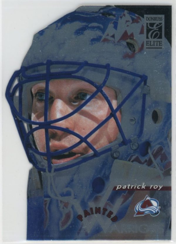 Patrick Roy Avalanche 1996-97 Donruss Elite Painted Warriors Die Cut 362/2500 Card #1 of 10