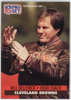 1991 Bill Belichick Browns Pro Set Rookie Card #126