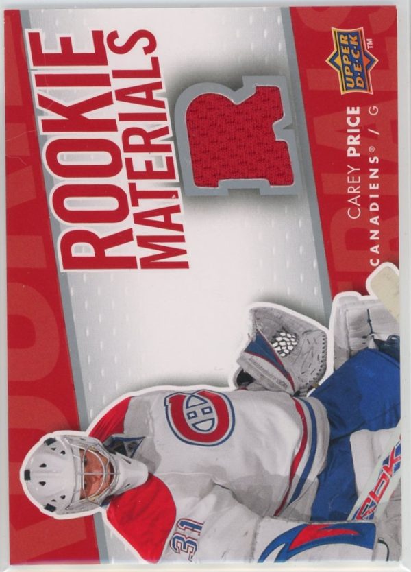 2007-08 Carey Price Canadiens UD Rookie Materials Card #RM-CP