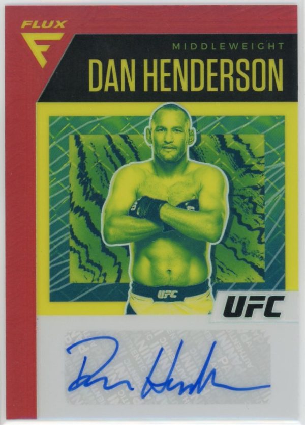Dan Henderson UFC 2021 Panini Chronicles Flux Red Auto Card #FA-DHS