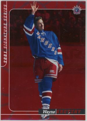 2000-01 Wayne Gretzky Rangers ITG Signature Series Red Ruby /200 Card #64
