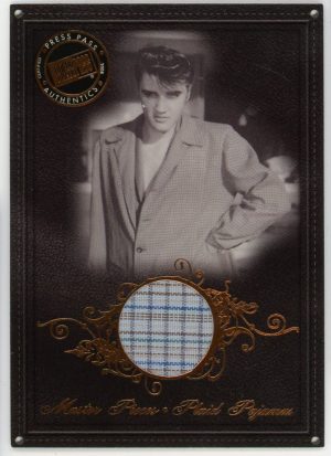 Elvis Presley 2008 Press Pass Worn Plaid Pajamas Relic Card MP-3