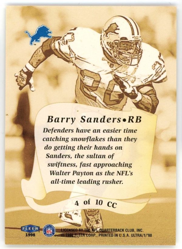 Barry Sanders 1998 Fleer Ultra Canton Classics #4