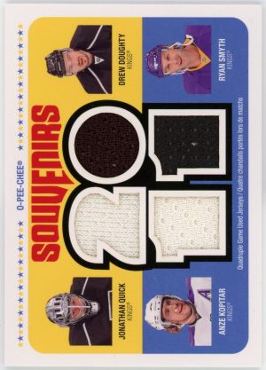 Quick, Doughty, Kopitar, Smyth 2011-12 OPC Quad Souvenirs Jersey Card #OPC-LAK