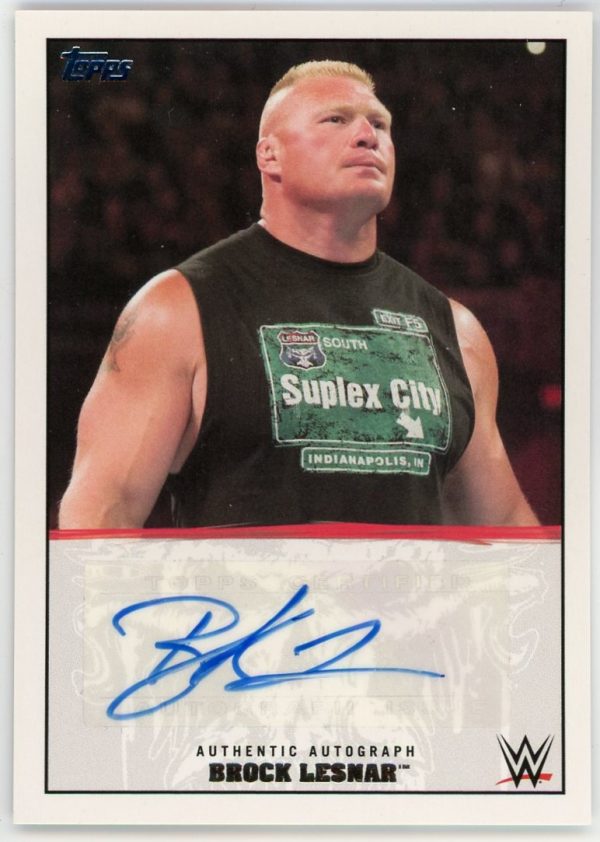 Brock Lesnar 2016 Topps WWE Fear The Fury Autograph 86/99