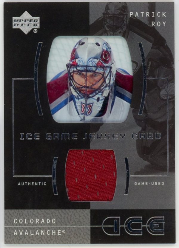 Patrick Roy 2001-02 UD Ice Game Used Jersey Card I-RO