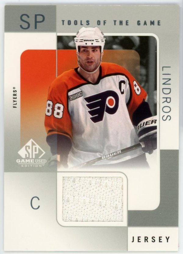 Eric Lindros 2000-01 UD SP Game Used Tools Of The Game Jersey Card EL