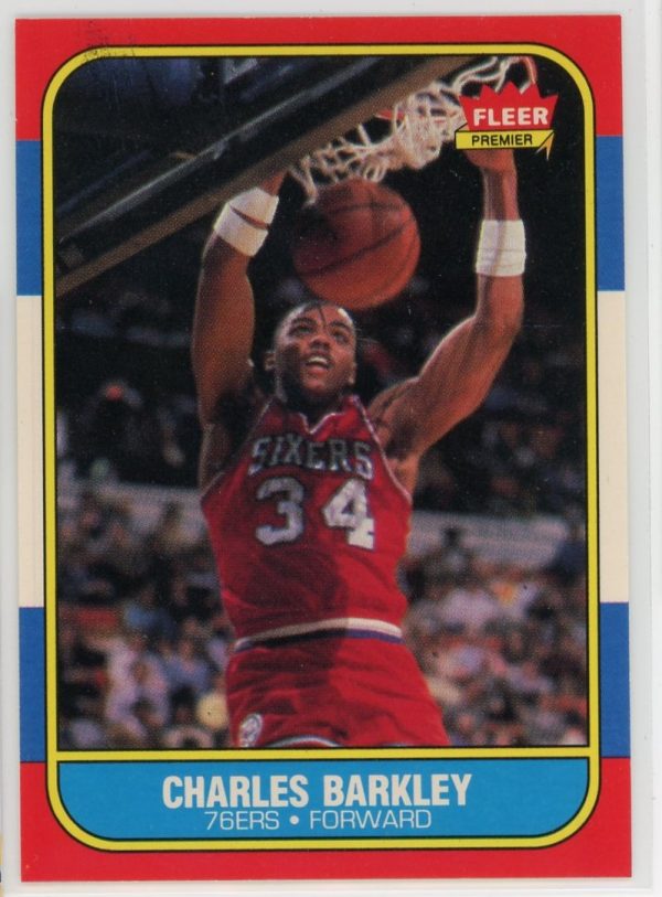 Charles Barkley 76ers 1986-87 Fleer Rookie Card #7 of 132