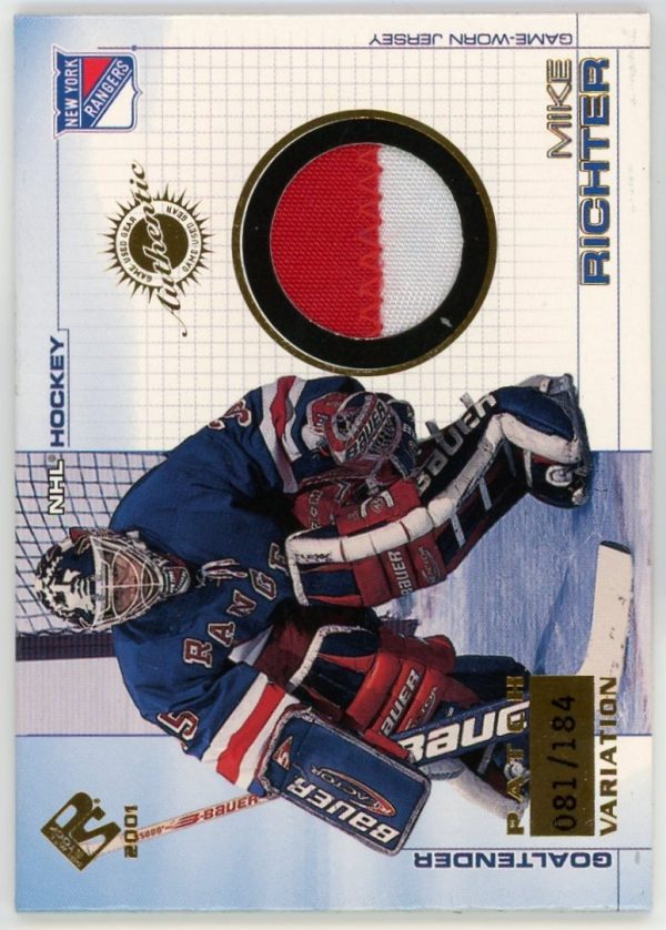 Mike Richter 2001 Pacific Private Stock Patch Card /184 #78