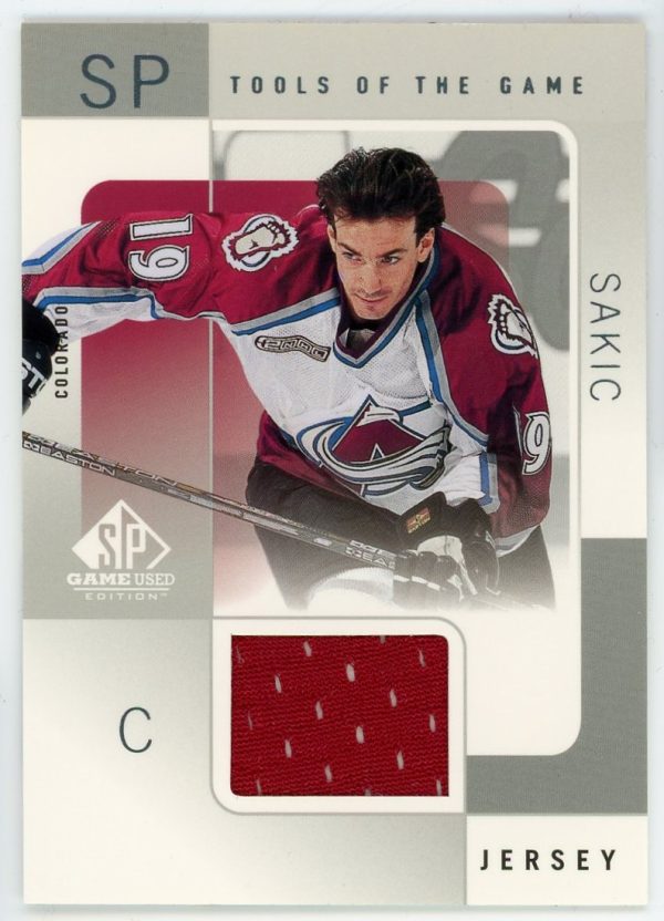 Joe Sakic 2000-01 UD SP Game Used Tools Of The Trade Jersey Card JS