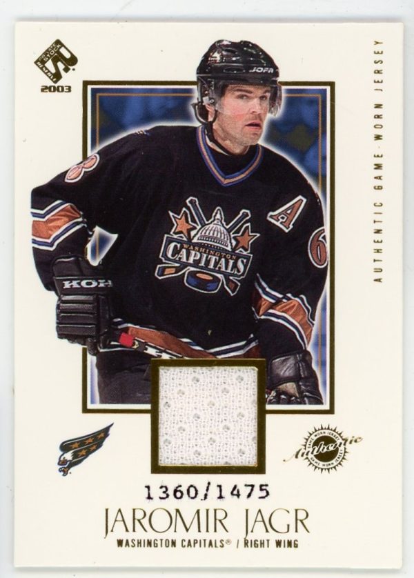 Jaromir Jagr 2003 Pacific Game Used Jersey Patch 1360/1475 #149