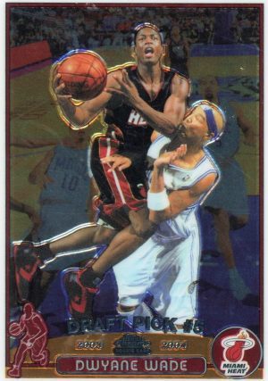 Dwayne Wade Heat Topps Chrome 2004 Draft Pick #5 Rookie Card #115