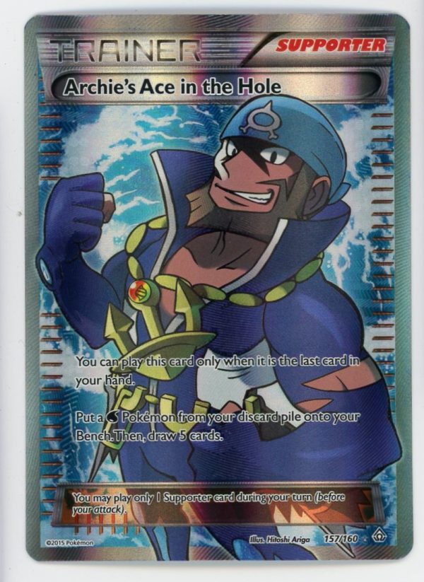 Pokemon Trainer Archie's Ace in the Hole 157/160 Primal Clash Full Art