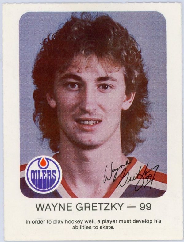 Wayne Gretzky Oilers Red Rooster 1981-82 Long Hair Hockey Card #99