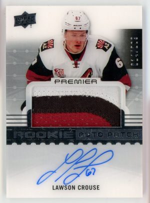 Lawson Crouse Coyotes 2016-17 UD Premier RPA Rookie Patch Auto /299 Card #87