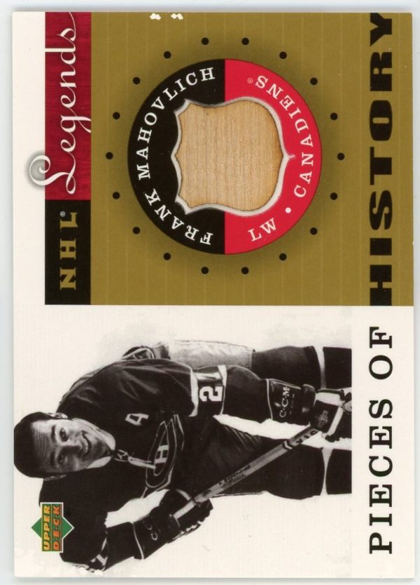 Frank Mahovlich 2001-02 UD Legends Piece Of History PH-FM
