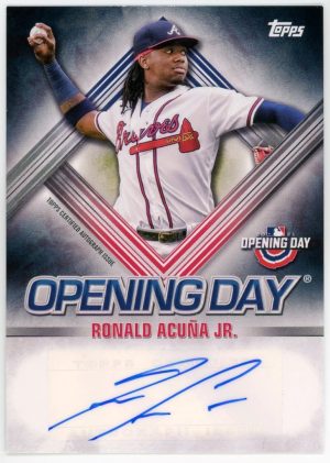 Ronald Acuna Jr. Braves 2021 Topps Opening Day Auto Card #ODA-RA