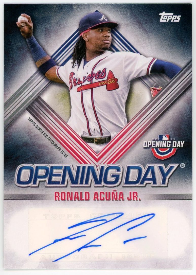 Ronald Acuna Jr. Braves 2021 Topps Opening Day Auto #ODA-RA