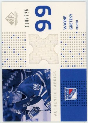 Wayne Gretzky 2002-03 UD SP Game Used Authentic Fabrics /225 #AF-GY