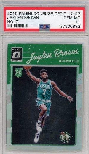 2016 Jaylen Brown Celtics Panini Donruss Optic PSA 10 Rated Rookie Card #153