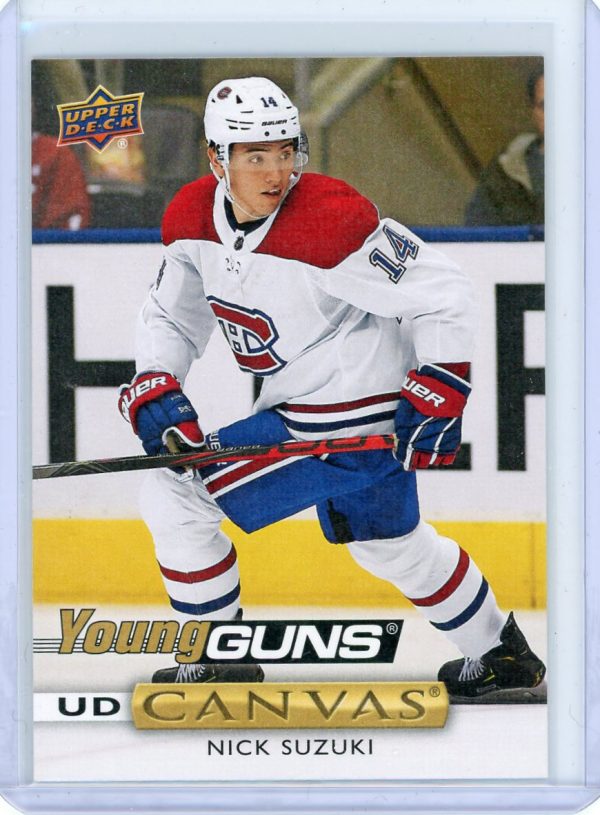 Nick Suzuki Canadiens 2019-20 UD Canvas Young Guns Rookie Card #C115