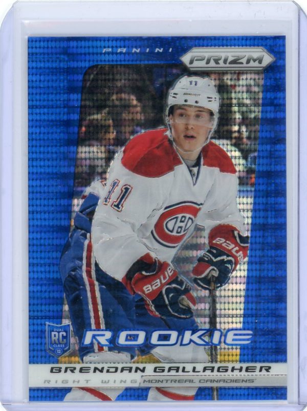 Brendan Gallagher Canadiens 2013-14 Panini Prizm Blue Pulsar Rookie Card #252
