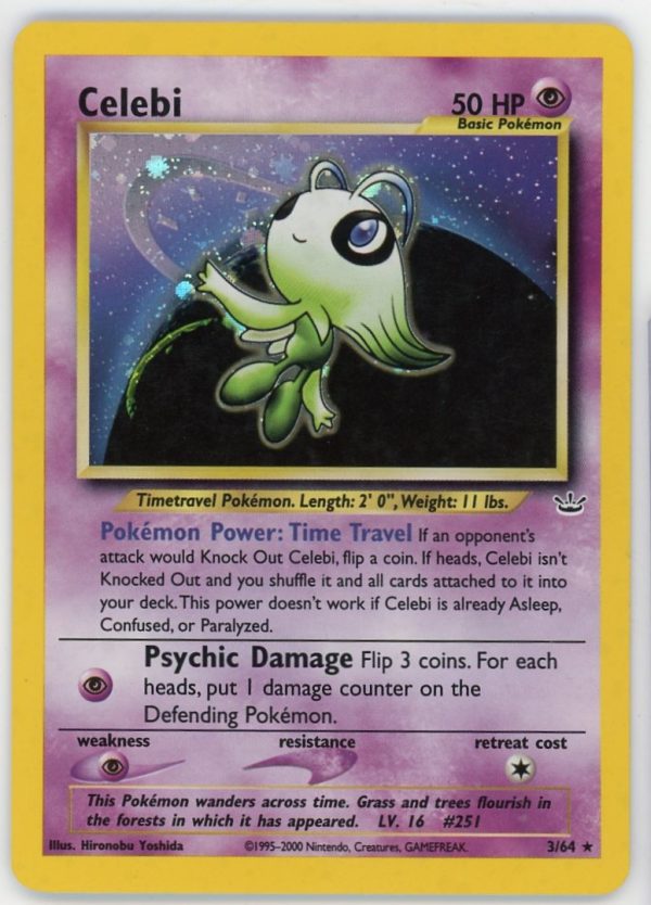 Pokemon Celebi 3/64 Holo Rare Neo Revelation