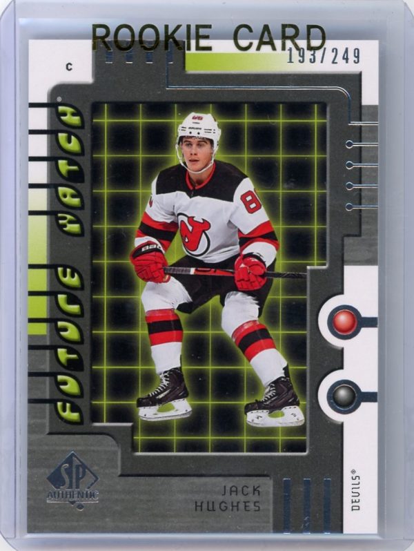 Jack Hughes Devils 2019-20 SP Authentic Future Watch Rookie Card #RFW-1 193/249