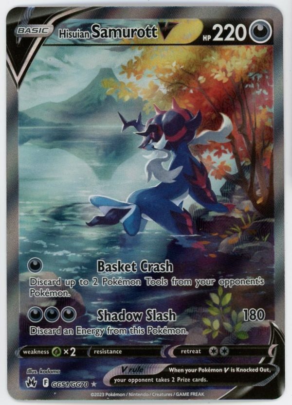 Hisuian Samurott V Pokemon Crown Zenith Alternate Art GG51/GG70