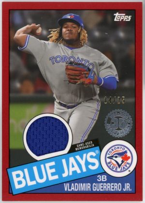 Vladimir Guerrero Jr. Blue Jays 2020 Topps Game-Used Patch /25 Card #85R-VG