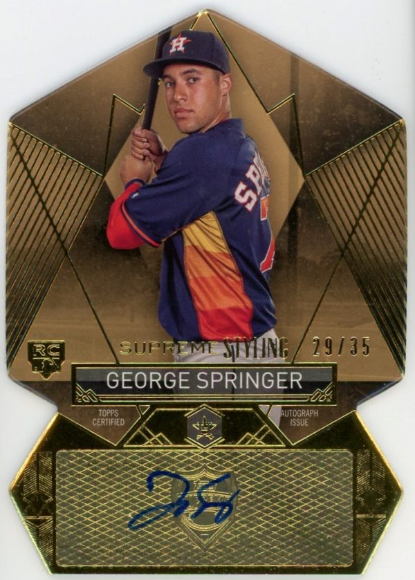 George Springer Astros 2014 Topps Supreme Styling Auto /35 Rookie Card #SS-GS