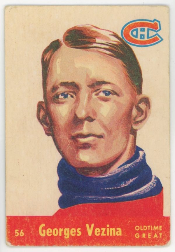 Georges Vezina Canadiens 1955-56 Parkhurst HOF "Oldtime Great" Card #56
